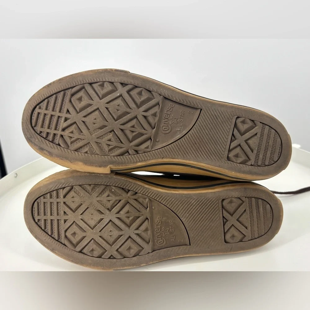 NWOB Burgundy Leather Converse High Top Youth‎ Sneakers Purple 2